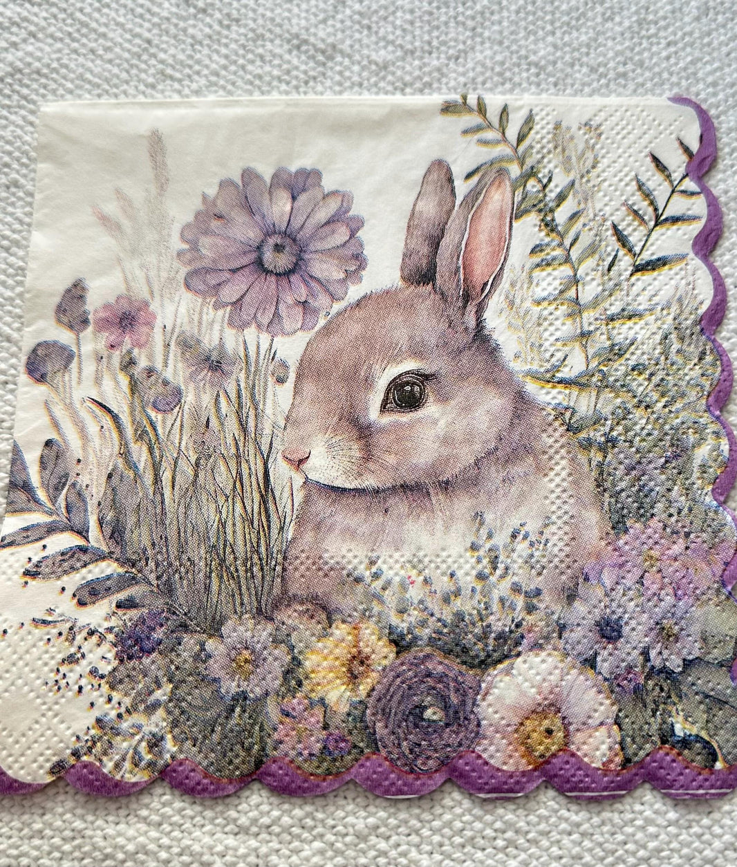 Bunny Decoupage Napkins - Easter Spring Craft Paper (3 pieces)
