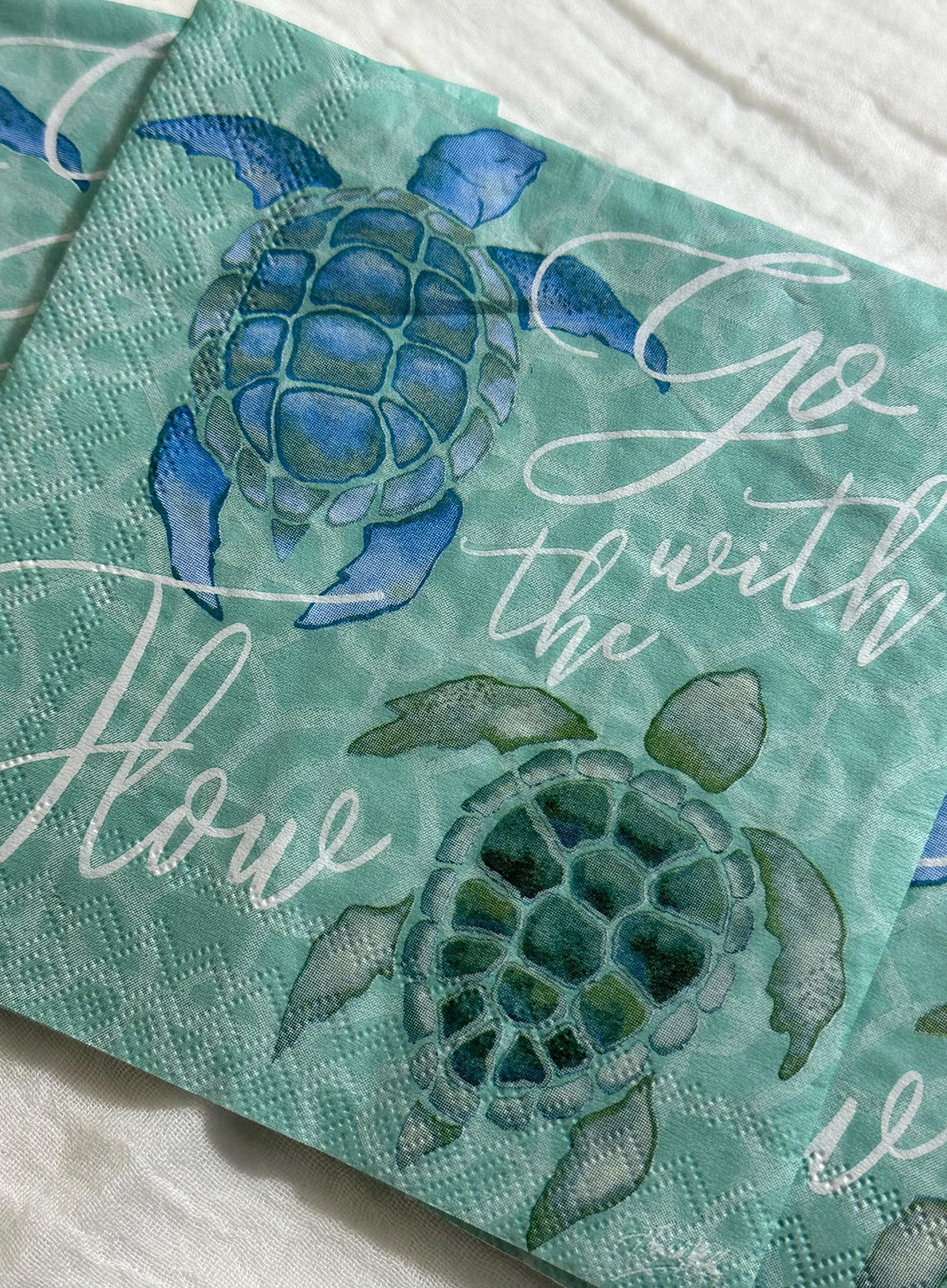 Sea Turtle Napkins, Go With The Flow, Decoupage Napkins, Ocean Paper Napkin, Beverage Napkins, Decoupage Supplies, Beach Weddings