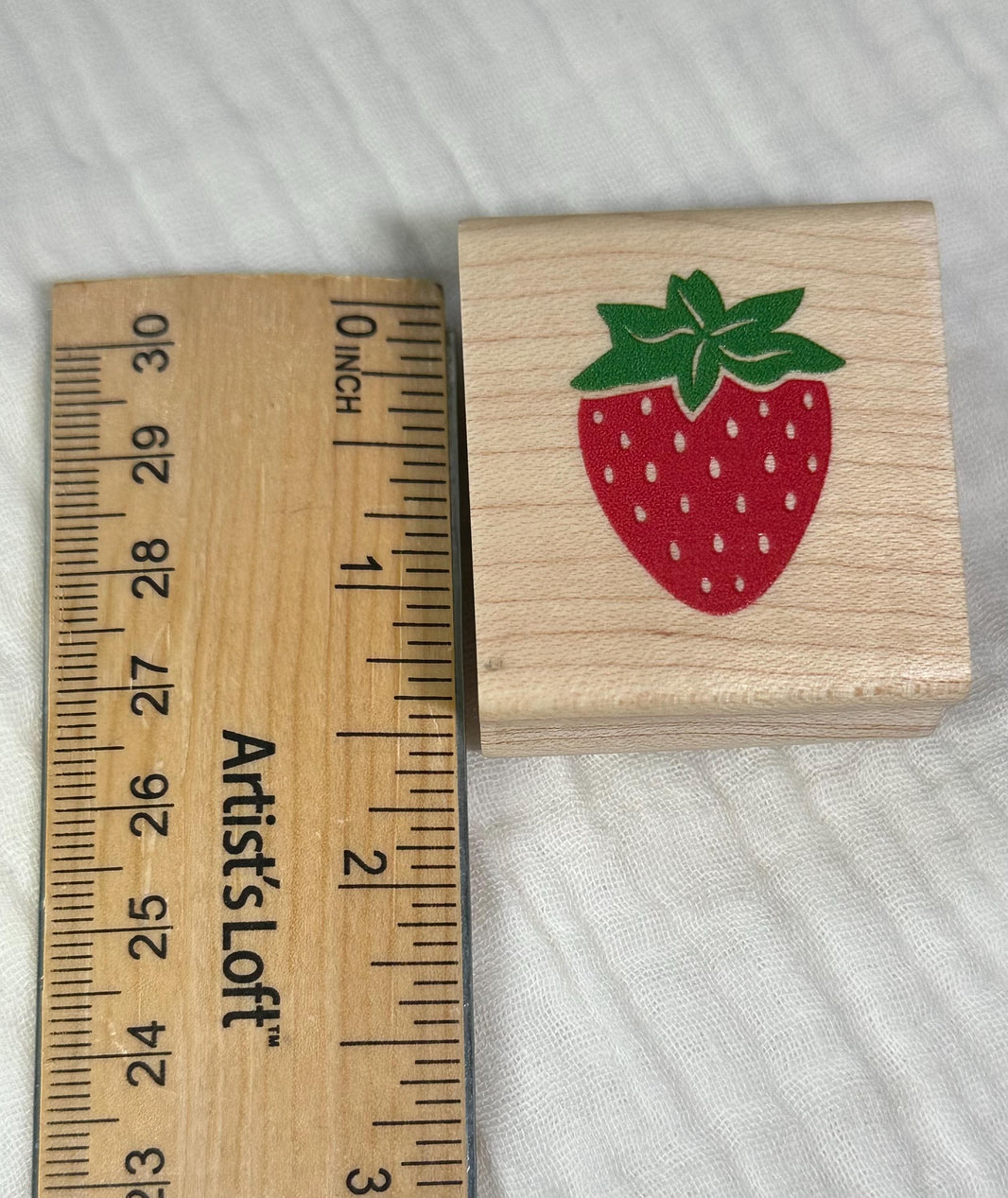 Strawberry Stamp - Card Making Stamps, Scrapbooking, Gift Tags, Wood Stamp, Rubber Stamp, Strawberry Fruit Stamp, Fruit, Gift Tag Making