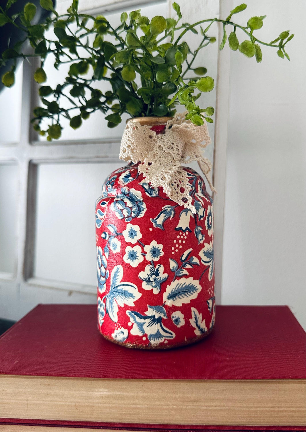 Patriotic Floral Decoupage Napkins: Red, White, and Blue - July 4th