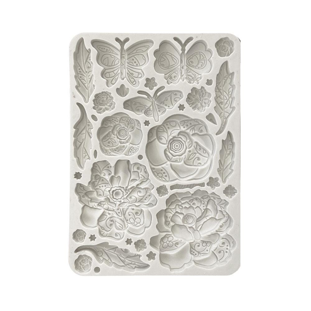 Butterfly Silicone Mold - Stamperia Old Lace Design - DIY Crafts