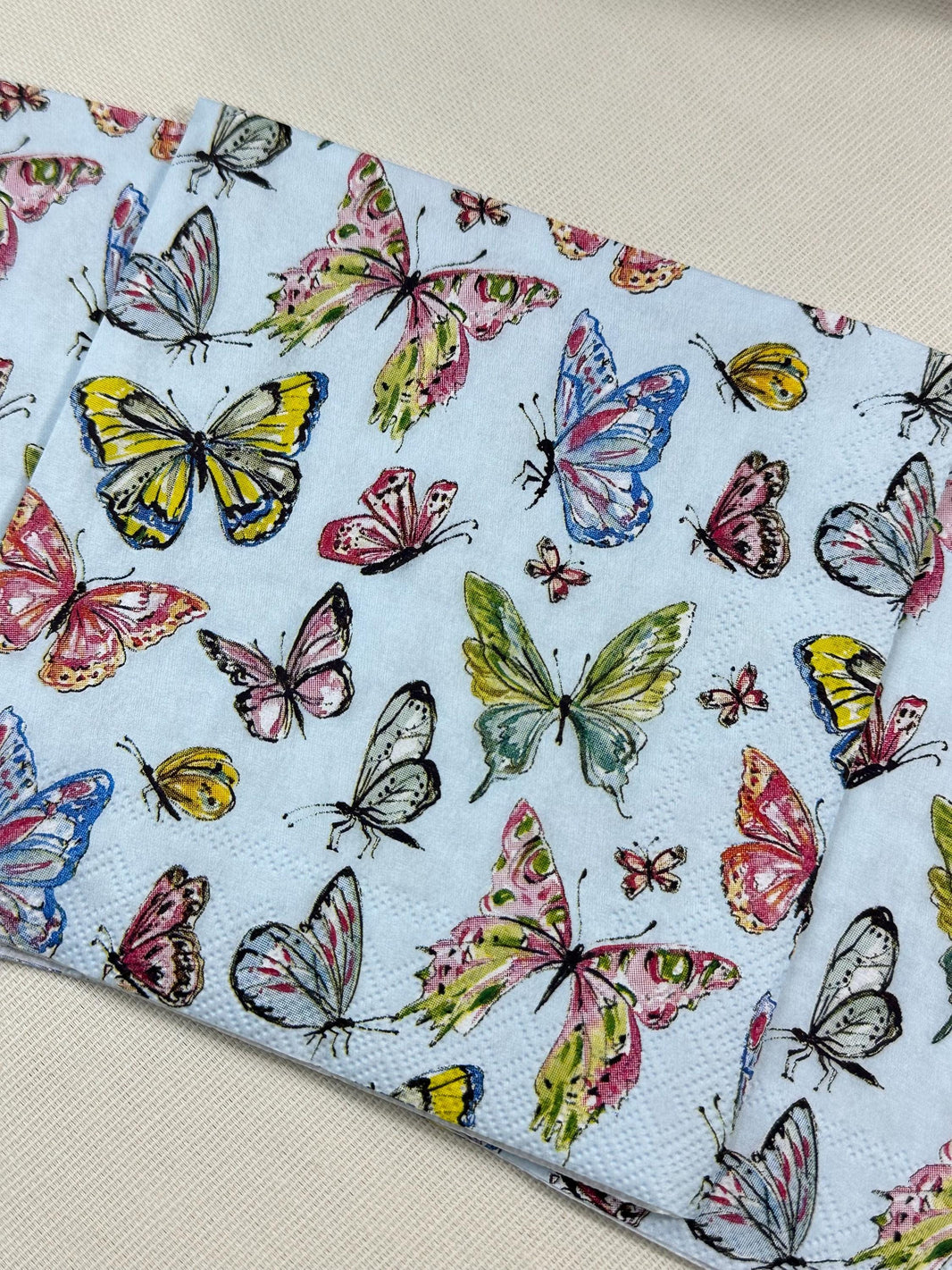 Butterfly Decoupage Napkins - Elegant Paper Napkins for DIY Crafts