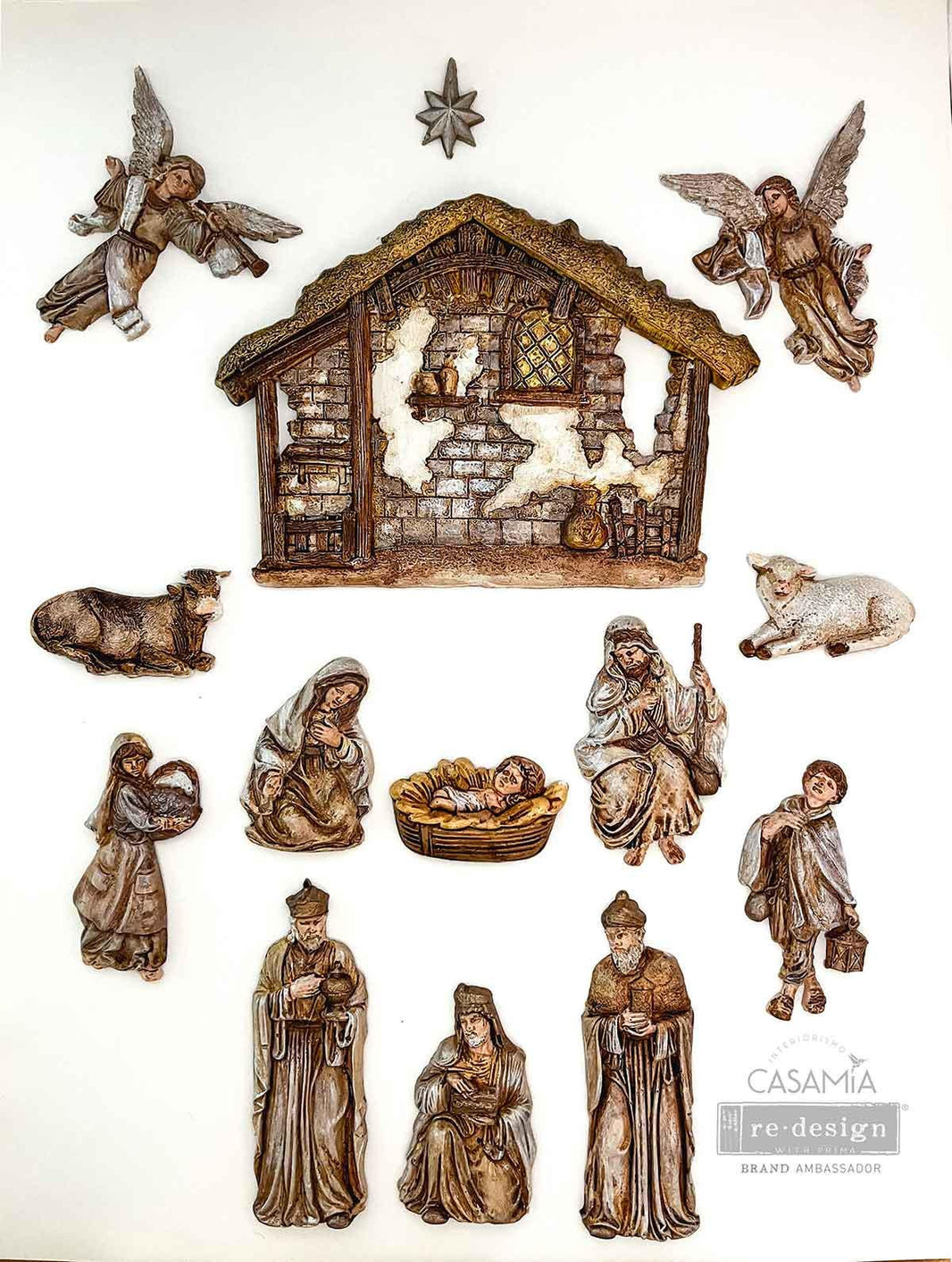 New Nativity Mold - Holy Night Nativity Resin Mold, Soap Silicone Molds, Silicone Mold, Casting Mold, Mixed Media, Candy Mold, Cake Mold