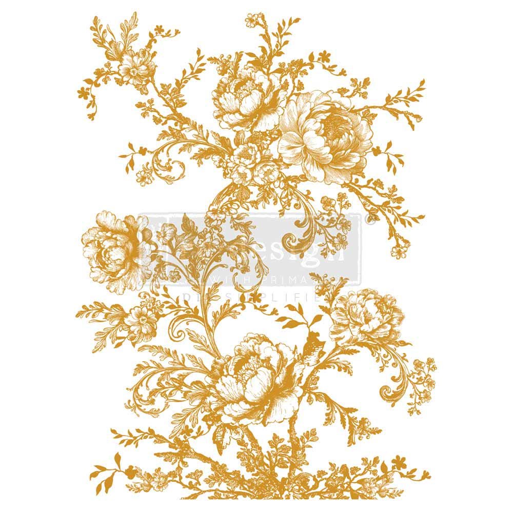 ReDesign Prima Foil Transfers - Eglantine Elegance, Large Furniture Transfer, Mirror Transfer, Glass Transfers, Holiday Decor Transfers