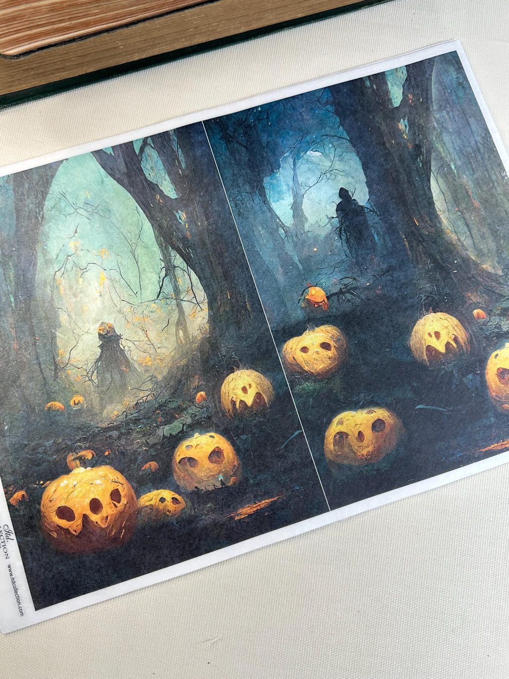 Halloween Rice Paper A4 - Ghost ITD Decoupage Paper, Spooky Halloween Paper, Rice Paper Decor, Bottle Decoupage, Mirror Decor Paper, ITD