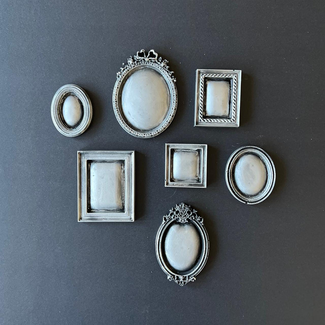 Lablanche Frames Mold, Silicone Mold - Phot Frame Clay Mold, Cake Mold, Decopauge Clay Molds, Candy, Clay Art, Resin Molds, Ornament Molds