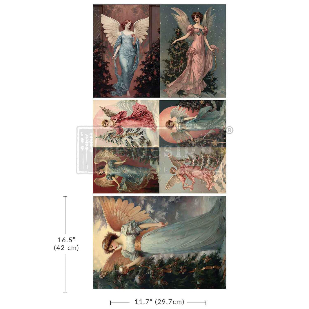 ReDesign Prima - Wings of Winter, Christmas Tissue Paper, Decoupage Paper, A3 Fiber Paper, Decoupage Fiber Paper, Holiday Paper