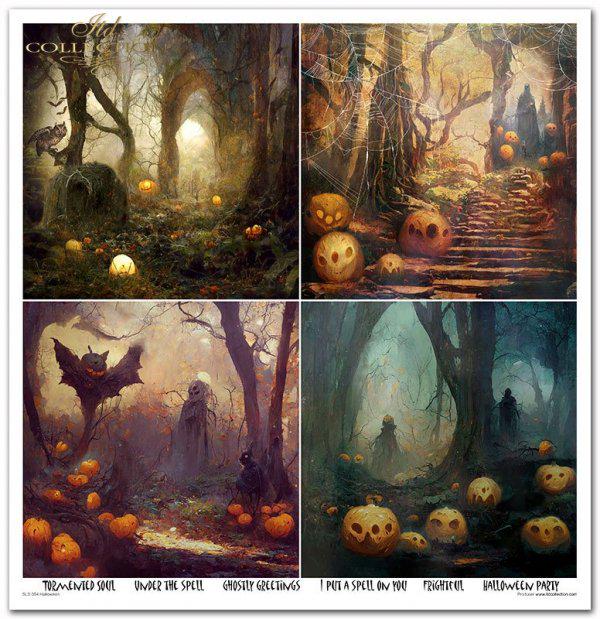 Halloween Rice Paper Gift Pack - Spooky Halloween Forest Paper, Ghost Decoupage Paper, Spooky Halloween Paper, Bottle Art Decoupage Paper