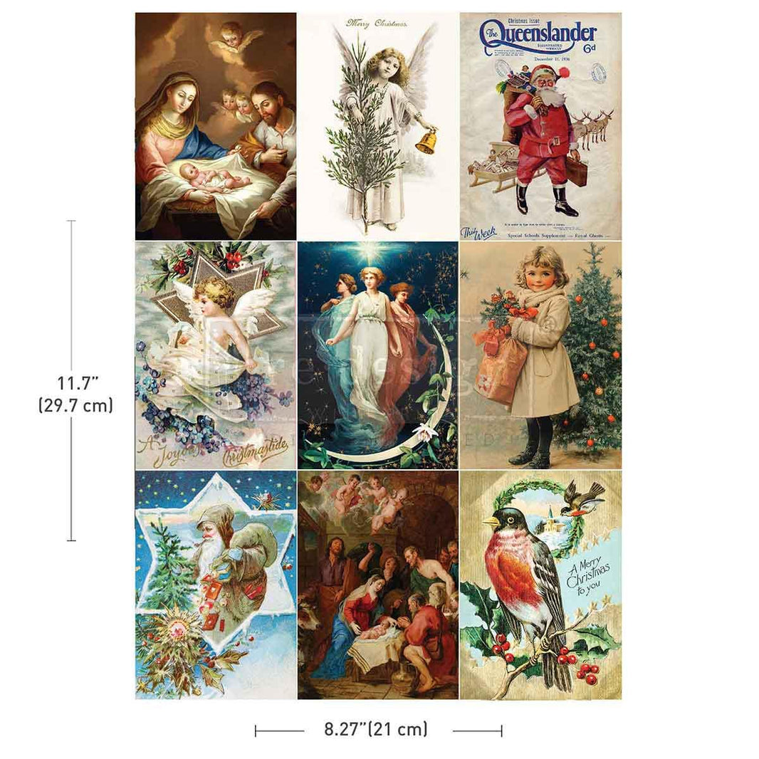 ReDesign Prima Transfers - Holy Night Christmas Transfer Paper, Holiday Transfers, Candle Transfers, Tray Transfers, Ornament Transfer