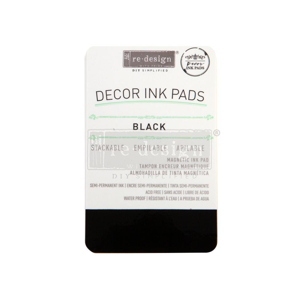 Redesign With Prima Decor Ink Pad - Black, Refillable
