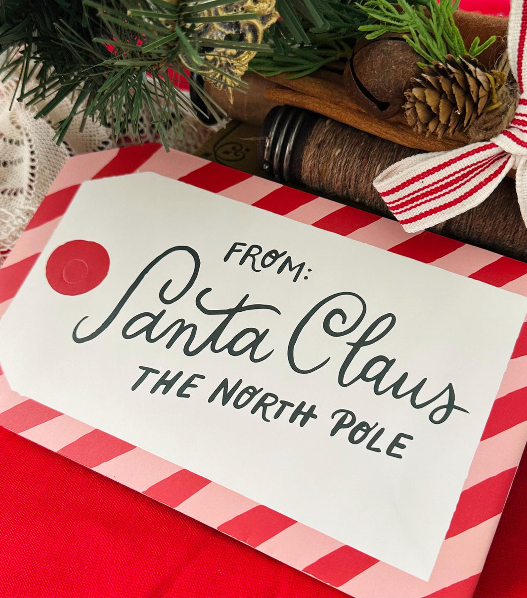 Christmas Treat Bags - Santa Claus, North Pole Treat Bags, From Santa Bag, Party Gift Bags, Photo Prop Bags, Display Bags, Craft Show Bags