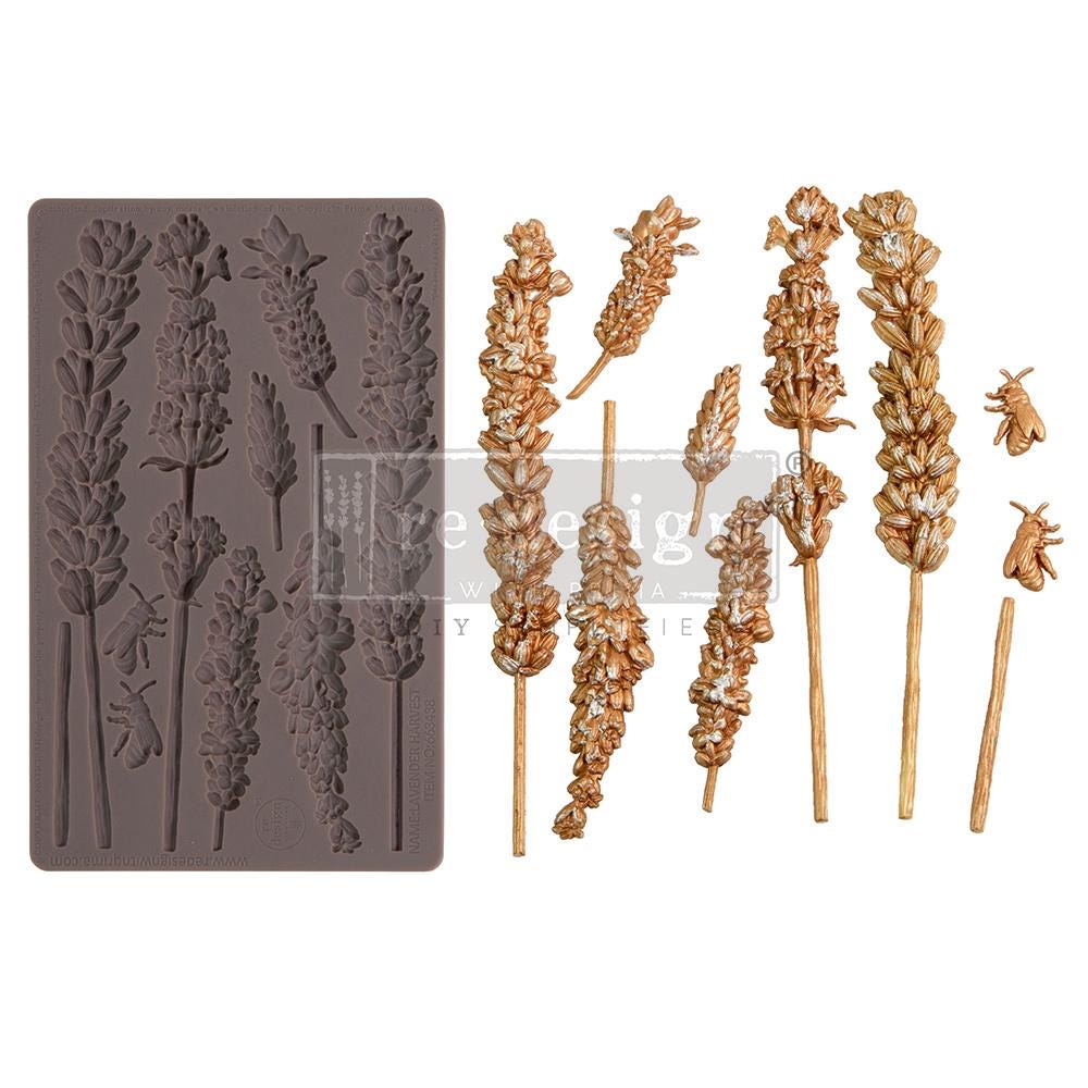 Lavender Flowers Silicone Mold - Foliage Molds, Casting, Upcycling, Candy Molds, Food Safe Molds, Candy Molds, Cake Molds, Clay Molds