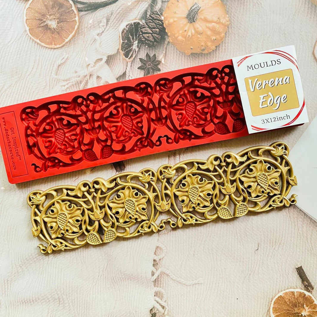 Border Mold, Dadarkar Art Border Silicone Mold – Verena Mold, Resin Molds, Clay, Food Safe, Casting Mold, Candy Molds, Food Safe, Chocolate Mold