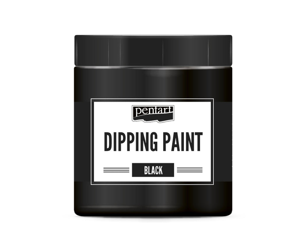 Pentart Dipping Paint 250 ml, Black, design by Pentart, nan, for decoupage and crafting