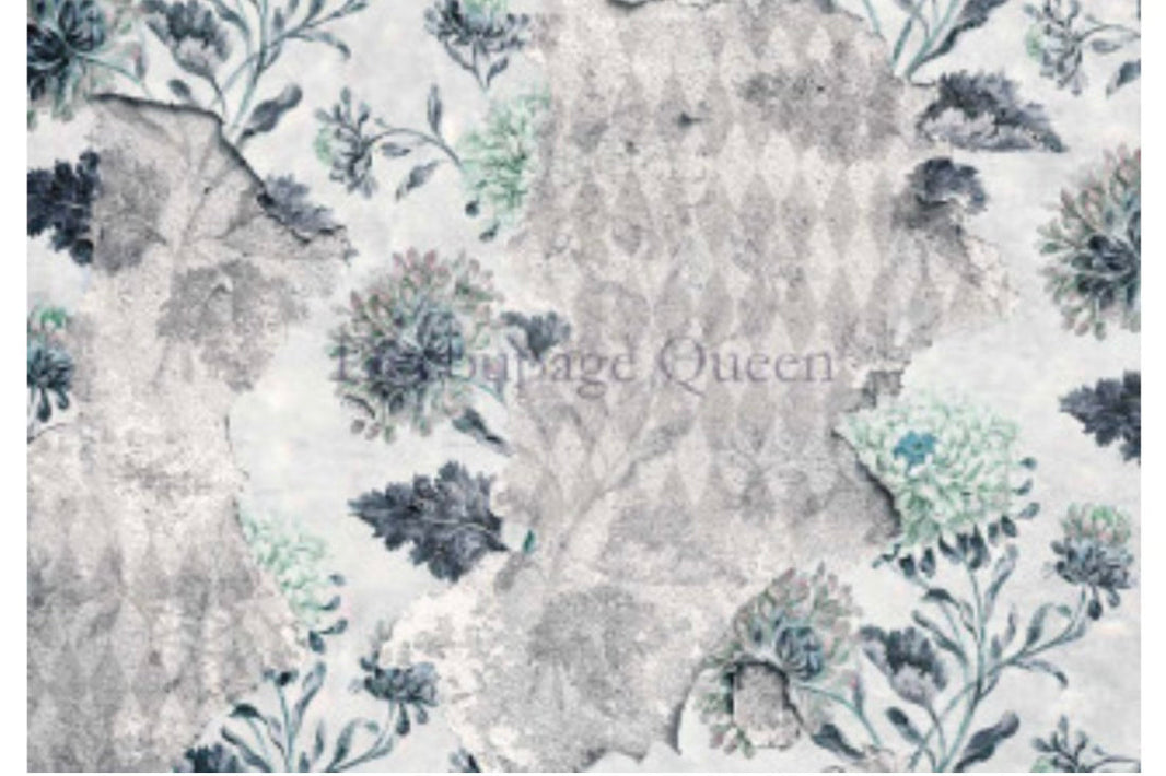 Floral Harlequin, rice paper design by Decoupage Queen, arts & entertainment > hobbies & creative arts > arts & crafts > art & crafting materials, for decoupage and crafting