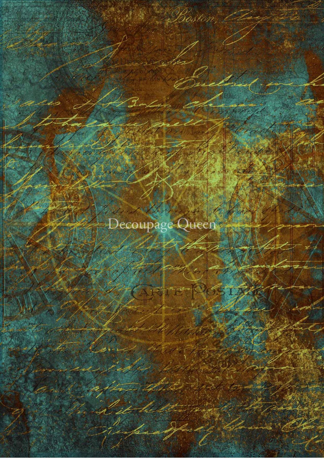 Mapped in Blue, rice paper design by Decoupage Queen, office supplies > general office supplies > paper products, for decoupage and crafting