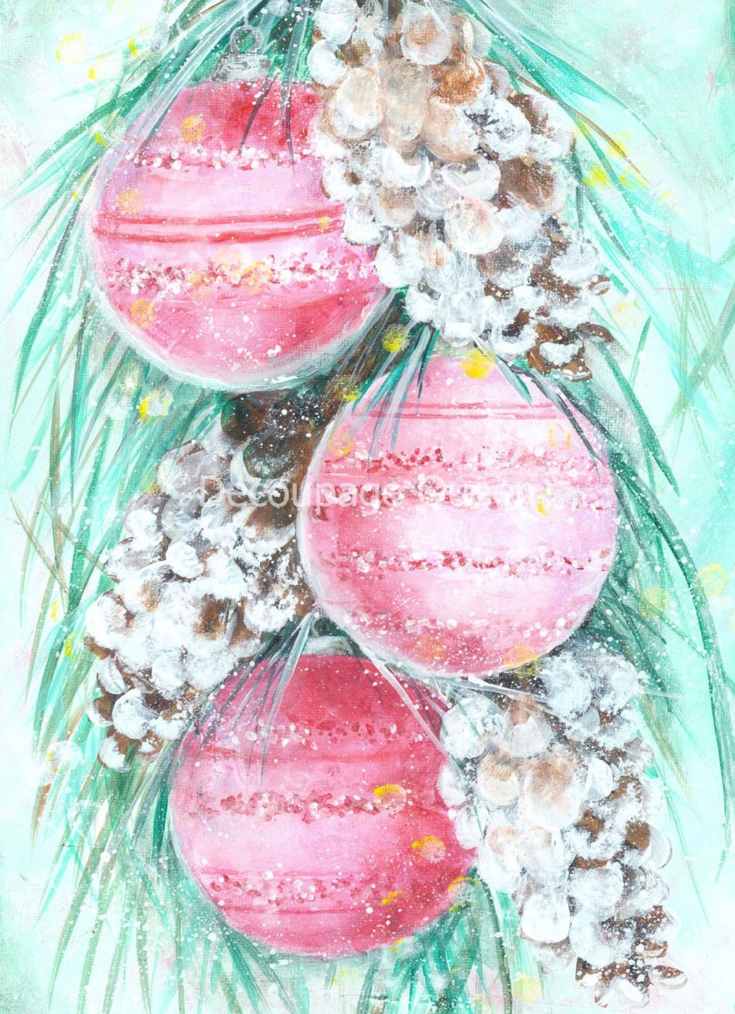 ellen j goods retro christmas 2, rice paper design by Decoupage Queen, arts & entertainment > hobbies & creative arts > arts & crafts > art & crafting materials, for decoupage and crafting