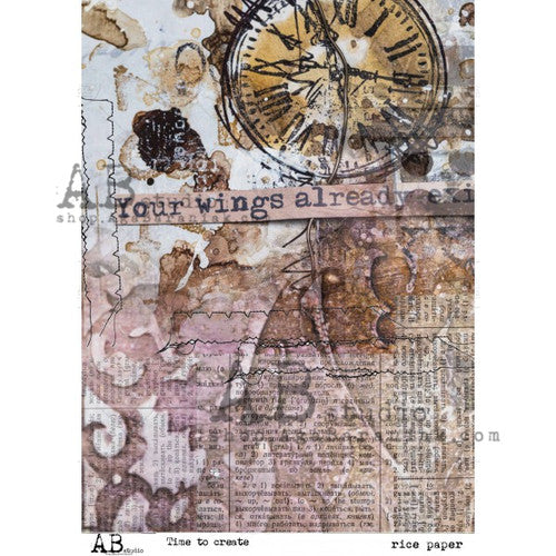 AB Studios Rice Paper A4 Time to Create