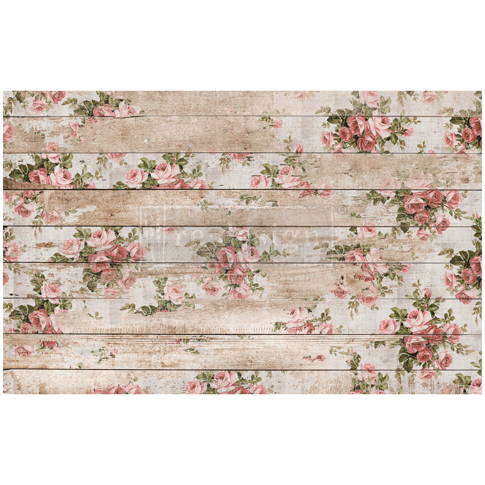 Redesign Decoupage Decor Tissue Paper – Shabby Floral – 1 Sheet (19″ X 30″)