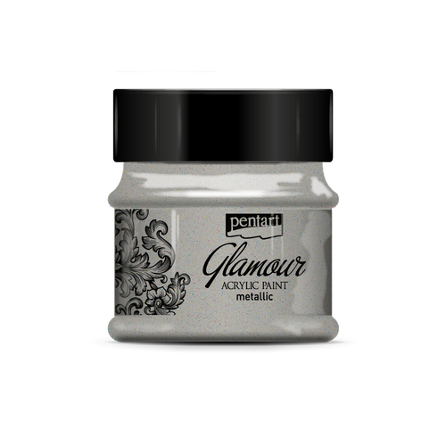 Glamour Metallic Acrylic Paint Platinum