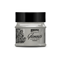 Glamour Metallic Acrylic Paint Platinum