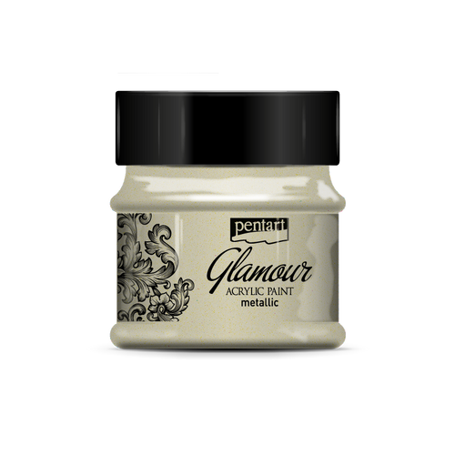 Glamour Metallic Acrylic Paint Platinum