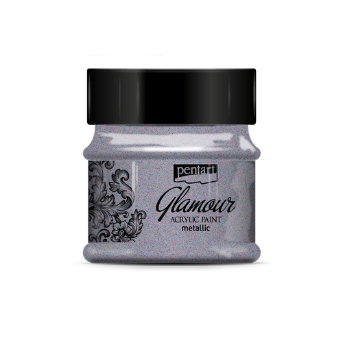 Glamour Metallic Acrylic Paint Platinum