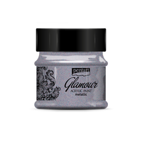 Glamour Metallic Acrylic Paint Platinum