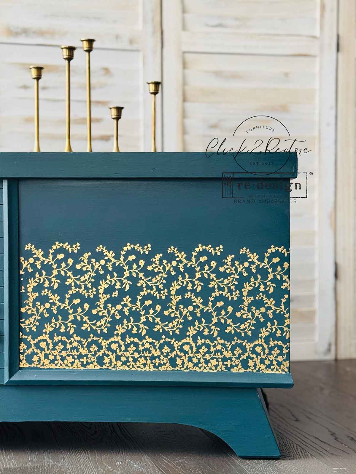 Vineyard Elegance, ReDesign Prima Foil Transfers - Kacha Foil Transfer, Furniture Transfers, Mirror Transfer, Glass Transfers, Glass Jar Foil, (Copy)