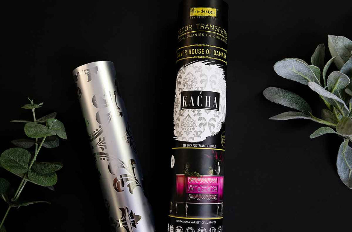 Silver House of Damask, Decor Foil Transfers® Kacha