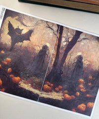 Halloween Pumpkin Rice Paper A4 – Spooky Decoupage Paper