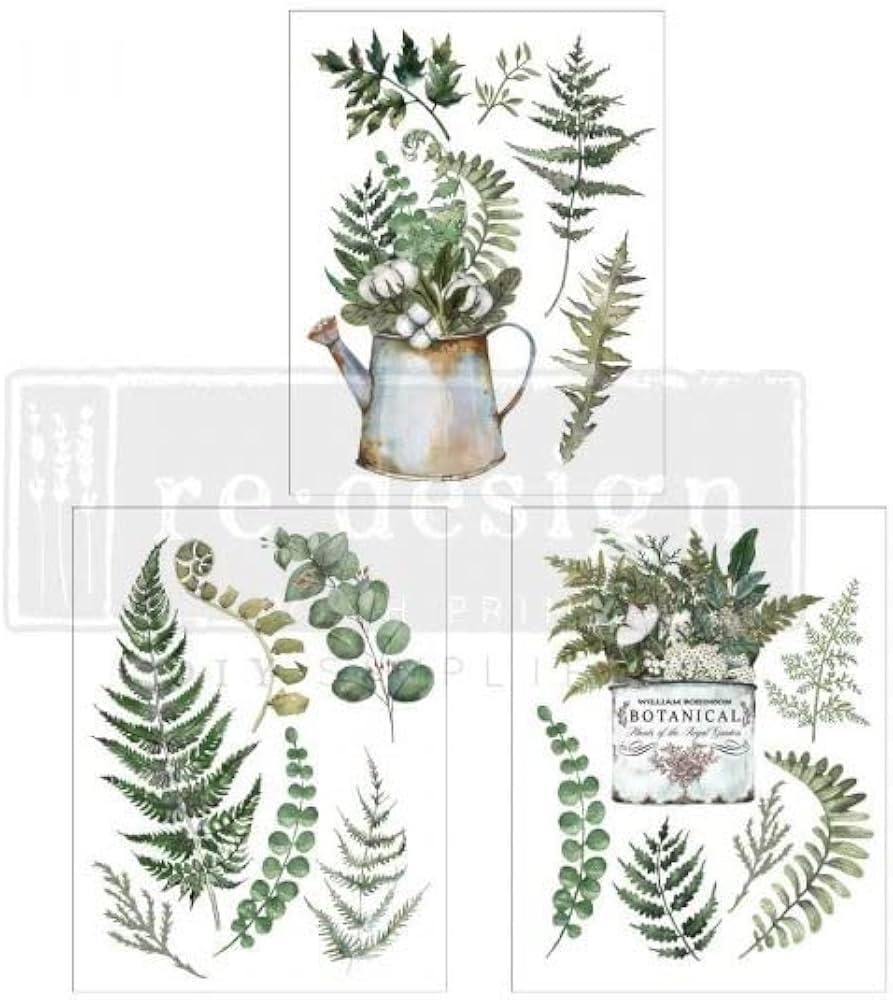 Decor Transfers® - Botanical Snippets - 3 sheets, 8.5"x11"