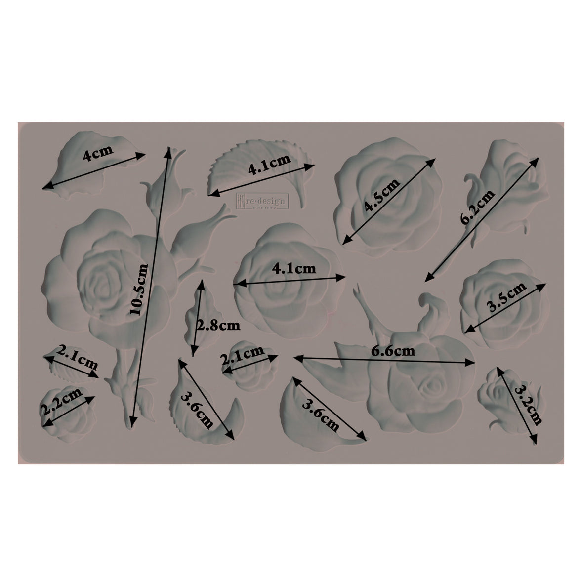Redesign Decor Moulds® - Fragrant Roses - 5" x 8", 8mm thickness