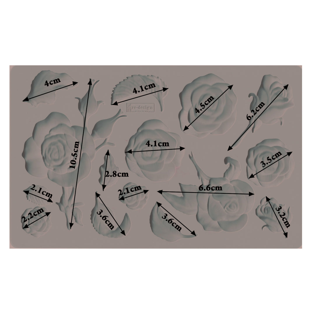 Redesign Decor Moulds® - Fragrant Roses - 5" x 8", 8mm thickness