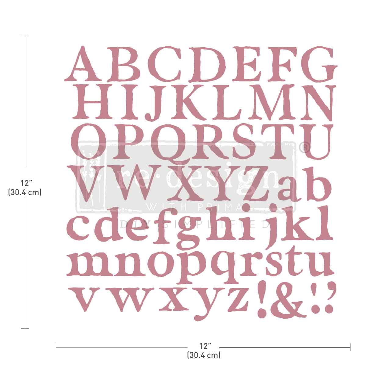 CLEARLY-ALIGNED DÉCOR STAMPS - Alpha - 12x12 clear cling