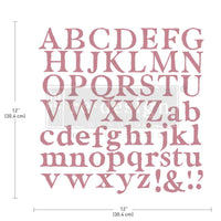 CLEARLY-ALIGNED DÉCOR STAMPS - Alpha - 12x12 clear cling