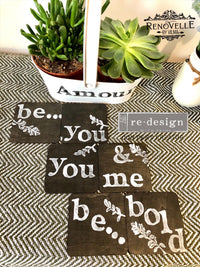 CLEARLY-ALIGNED DÉCOR STAMPS - Alpha - 12x12 clear cling