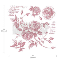 Redesign Decor Stamp - Romance Roses - 12"x12" (6 pcs)