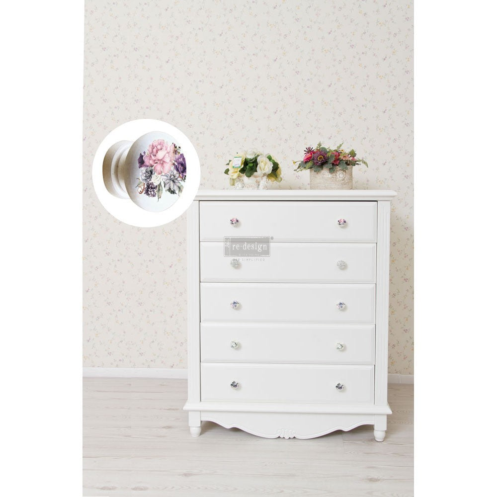 Redesign Knob Transfer - Paris Cottage 8.5"X10.5" Sheet size