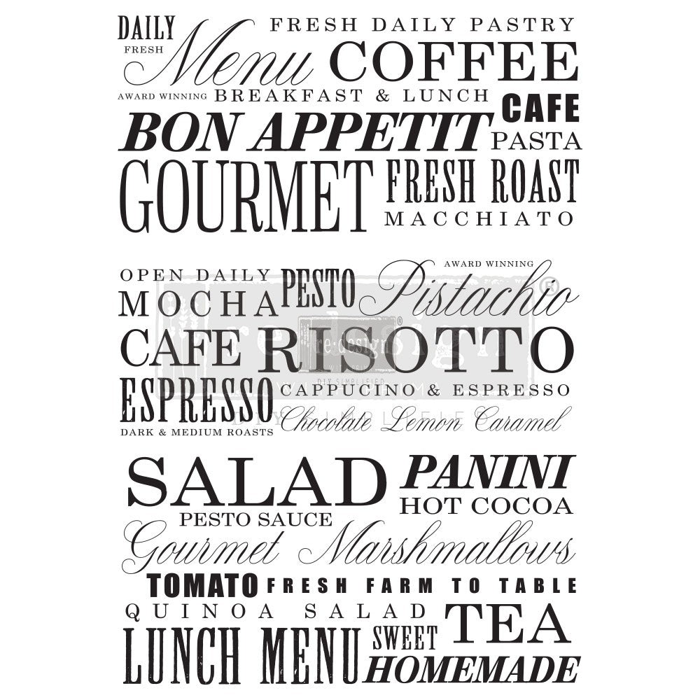 Re.Design Decor Transfers - Delicious Menu