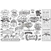Découpage Décor Tissue Paper – Thankful & Blessed – 2 sheets (19″ x 30″)