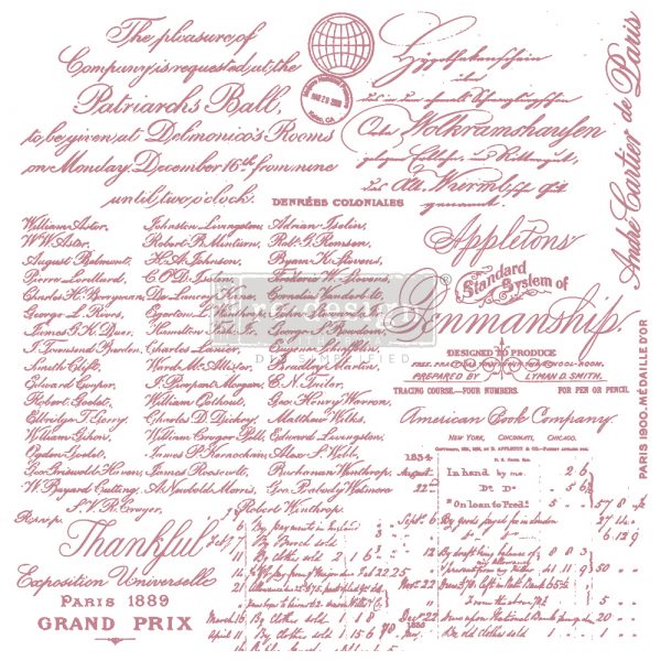 CLEARLY-ALIGNED DÉCOR STAMPS – Handwritten Note – 12×12 clear cling