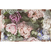 Redesign Decoupage Décor Tissue Paper - Dark Lace Floral - 2 sheets (19" x 30")