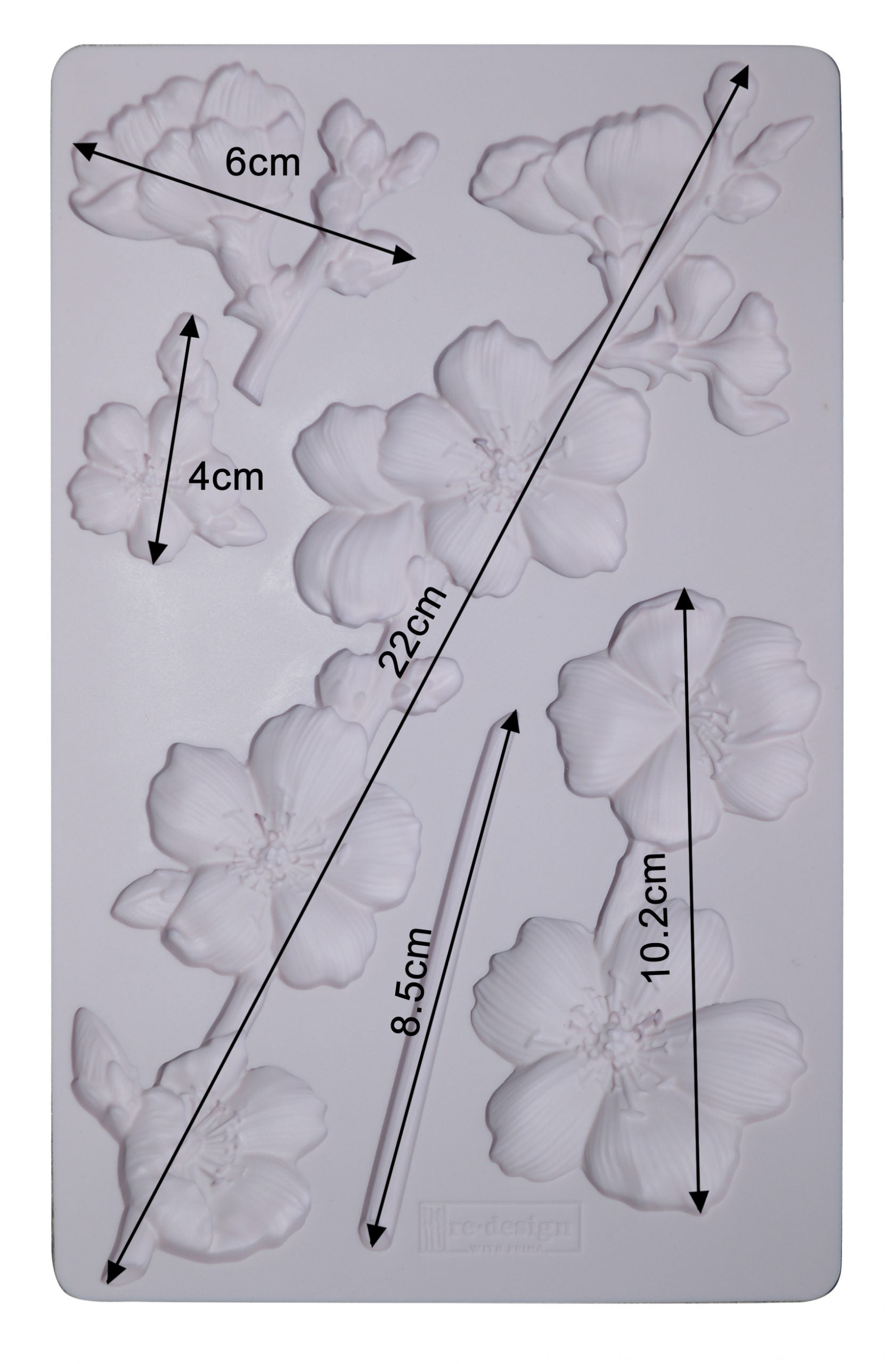 Redesign Decor Moulds® - Botanical Blossoms - 8"x5", 8mm thickness