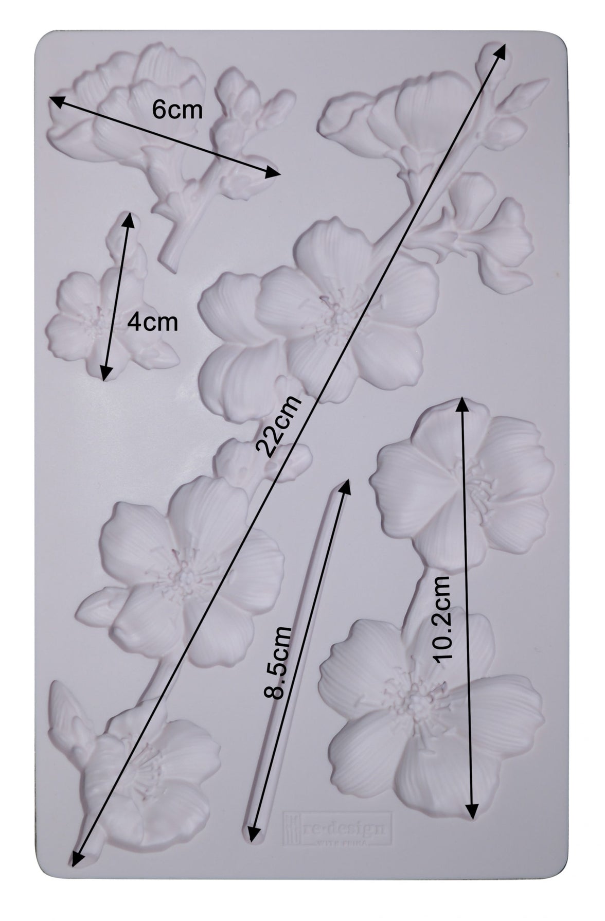 Redesign Decor Moulds® - Botanical Blossoms - 8"x5", 8mm thickness