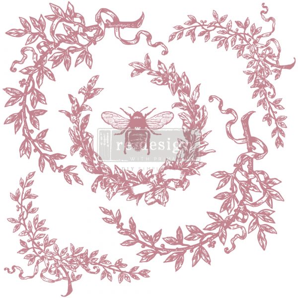 Redesign Decor Stamp – French Laurels – 12″x12″ (6 pcs)