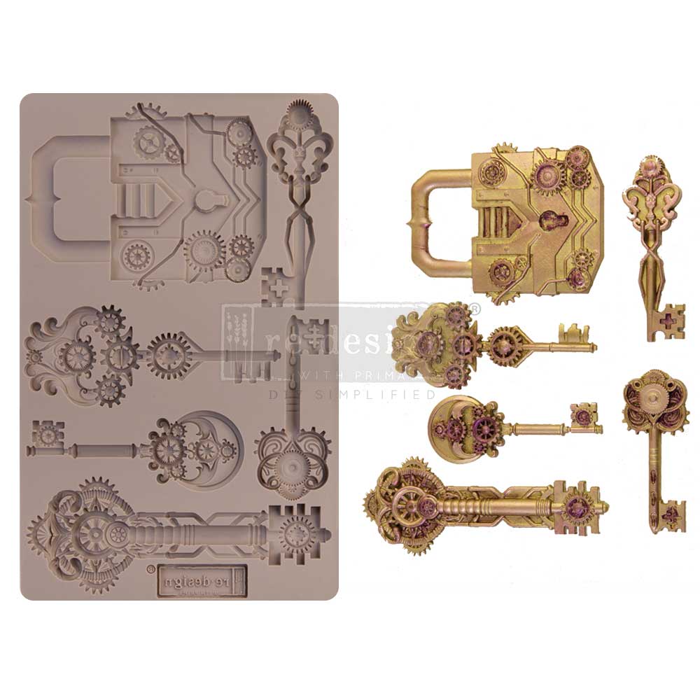 Redesign Decor Moulds® – Mechanical Lock & Keys – 1 pc, 5″x8″, 8mm thickness