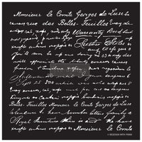 Redesign Stencil – Script 18×21 – sheet size 18″x21″, design size 16.1″x16.1″- Laser cut on 16 mil Mylar