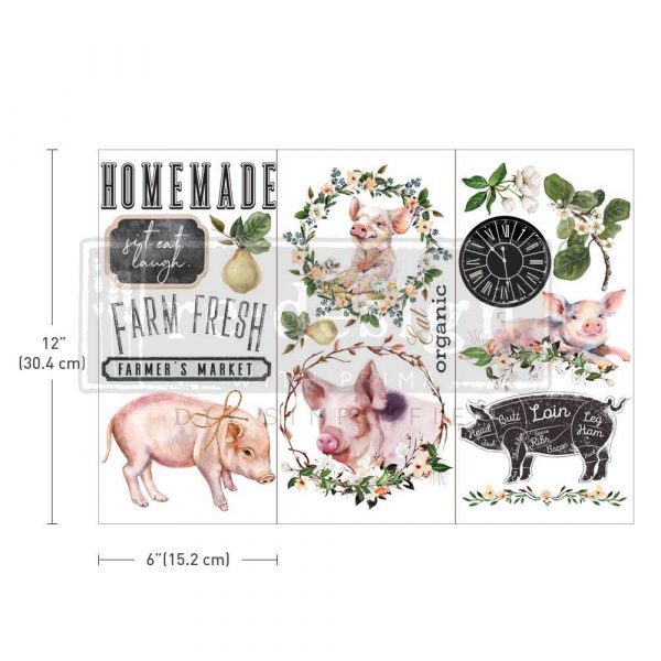 Redesign Decor Transfers® - Farm Fresh - 3 sheets, 6"x12"