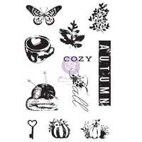 Hello Pink Autumn Stamps, Collection Clear Stamps – 11 pcs